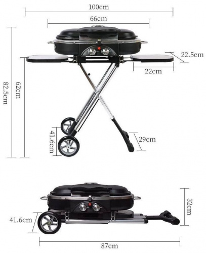 Газовый портативный складной гриль Bensu Grill Portable